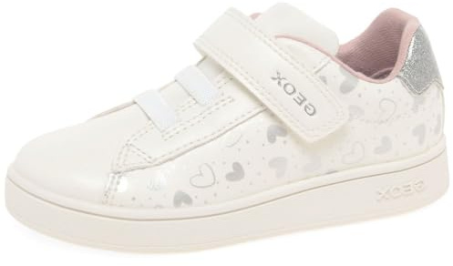 Geox Baby - Mädchen B Eclyper Girl Sneaker, White Silver, 24 EU