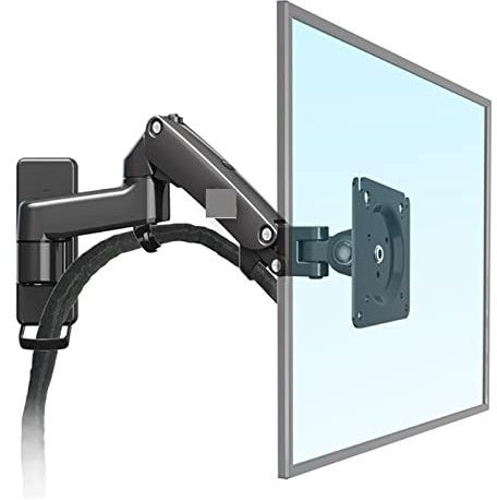 F150 Gas Spring 24-35 Inch LED TV Wall Mount Monitor Holder Ergonomic Mount Arm Max. VESA 100 * 100mm Load 3-12kgs (Color : Black)