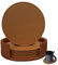 RICHSUM Dessous de verre 6 pièces en simili cuir souple, dessous de verres ronds avec couture autour, adaptés à différentes tasses, tables en bois, décoration de la maison, 10 cm (marron)
