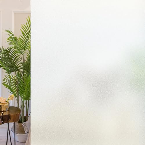 Window Film Opaque Self-Adhesive Privacy Frosted Glass Film Anti-UV Static Adhesive Film for Home Office(Matt,60×300cm)