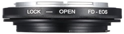 MOUDOAUER Adaptateur de monture d'objectif FD vers EOS EF pour appareil photo Canon en alliage d'aluminium