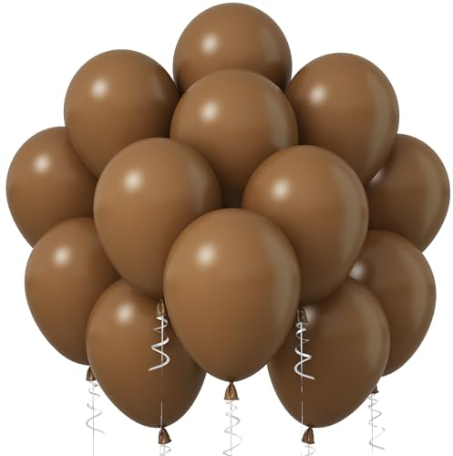 Jobkoo Brown Balloons - 30 Pcs 12 Inch Coffee Chocolate Latex Balloons for Birthday Wedding Party Decorations