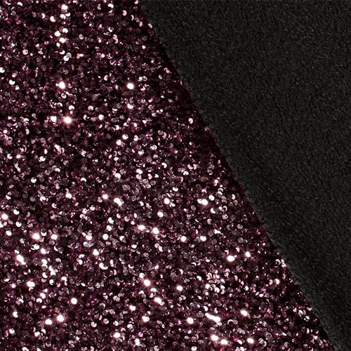 Pailettenstoff LIA mit Samt Rücken 0,5m - Öko-Tex Standard 100 Kl.2 Bekleidungsstoff Meterware Faschingsstoff Kostümstoffe (Altrosa)