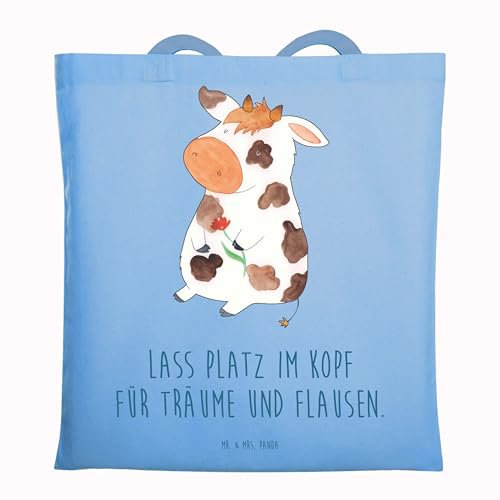 Mr. & Mrs. Panda Tasche Kuh - Geschenk, Tote Bag, Spruch, Umhängetasche, Milch, Kühe, Einkaufstasche, Strandtasche, Bauernhof, Hof, Laptoptasche