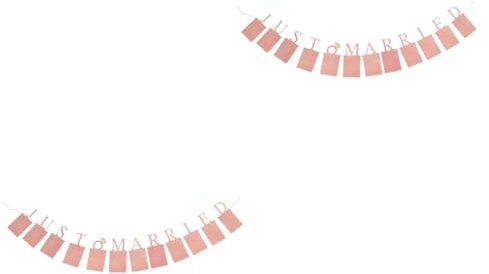 Ciieeo 2pcs Decorative Banner Paper Hanging Adornment Party Decorations for Wedding