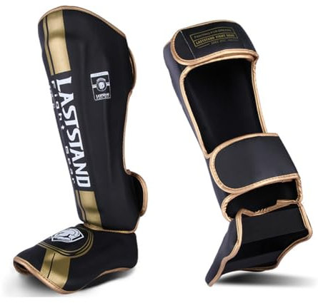 OLYSPM Muay Thai Schienbeinschoner,Schienbeinschoner Kickboxen,Kickboxen Schienbeinschützer mit PU-Leder und Latexeinlage,Schützen Sie Ihre Schienbeine und Fußrücken