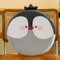 champracer Runde Stuhlkissen Kinder,Cartoon Rundes Kissen， Stuhlkissen Dickes Stuhlkissen ，40cm Memory Foam Sitzkissen Stuhl Sitzpolster mit Abnehmbarer Bezug, Cartoon Tier Sitzauflage (Pinguin)