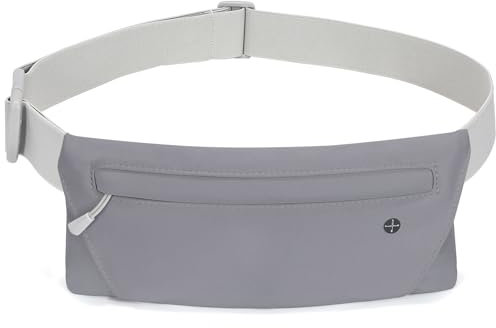 JasGood Laufgürtel für Handy Bauchtasche Hüfttasche Elastischer Lauftasche für Damen und Herren Gürteltasche Brusttasche zum Laufen Joggen Fitness Sport,Dunkelgrau