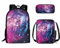 HUGS IDEA Schulranzen-Set für Teenager, Jungen, Mädchen, Kinder, Rucksack, Mittel-/Oberschultasche, Grundschüler, Büchertasche, 3-teilig, Galaxy Butterfly