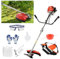 Hiborth Désherbeur à gaz 52 CC 2 Temps, Coupe-Herbe 2 en 1, Taille-haie à Essence, désherbant sans Fil, 8 500 TR/Min, Coupe-Bordure, débroussailleuse pour pelouse, Jardin, Cour Rouge