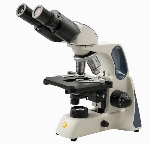 Swift DMSW-300 Compound-Binokularmikroskop, 40X-1600X Vergrößerung, wiederaufladbares digitales Labor-Mikroskop mit 3MP Swiftcam, LED-Beleuchtung, Semi-Plan-Objektive, kompatibel mit Windows/Mac/Linux