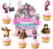 Ragazze e Orso Decorazione Della Torta, Ragazze e Orso 1 Anno Compleanno Decorazione, 7Pcs Cucina Decorazione Ragazze e Orso, Ragazze e Orso Torta Topper Bambini, Compleanno Per Bambini.