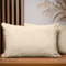MG Design 2er Set Kissenbezüge 40 x 60 cm in Creme – mit Reißverschluss, langfloriges Kunstfell, extra weich & Cosy, pflegeleicht
