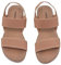 Veittes Sandales femme confortable décontracté cheville élastique sangle double bandes chaussures d’été plates.(2107021,BR/MF,38.5)