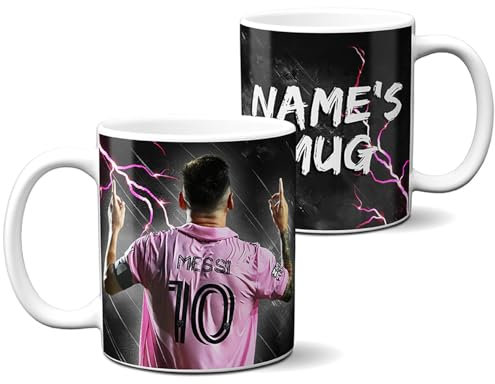 KRAFTYGIFTS Personalised Messi Football Mug Miami Cup Legend Player Tea Coffee Boys Birthday Gift for Him NLM47