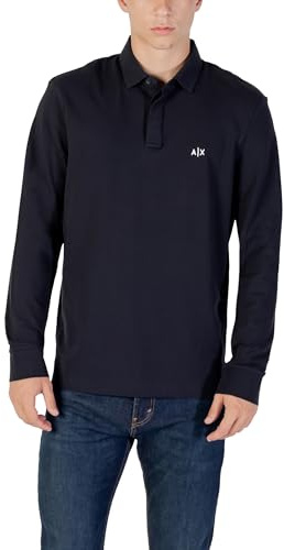 Armani Exchange Herren Essential, Long Sleeve Side Monogram Logo Polo Shirt