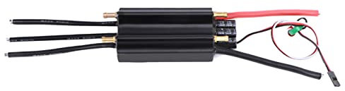 Oumefar 120A 1000mm Bateau RC en Métal ESC étanche sans Balais ESC Puissant Drainage à Double Canal intégré SBEC Noir