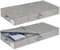 Kukikan Caja de almacenamiento para debajo de la cama con tapa, paquete de 2 unidades, organizador de ropa delgado de perfil bajo de 12 cm para el hogar, manta y caja de almacenamiento de juguetes