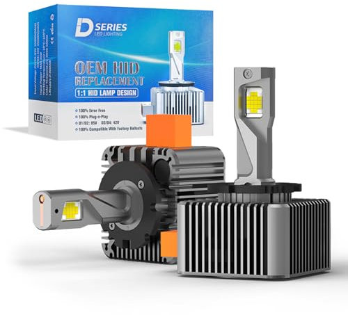 NUROTA D1S HID-Scheinwerferlampen mit StVZO Zulassung, Metallring,Auto Frontscheinwerfer (Silber, D1S)