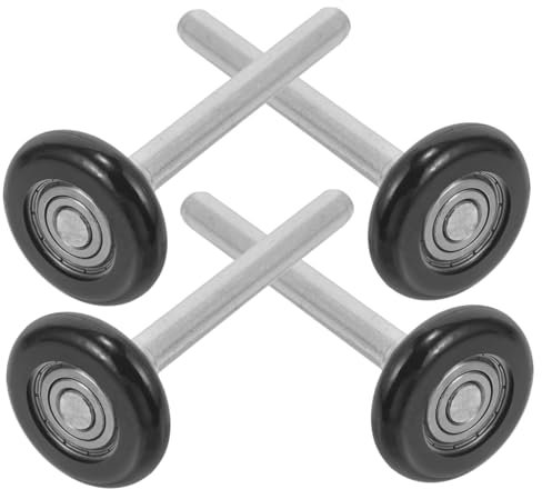 HOMSFOU 4Stücke Nylon Garage Door Rollers Replacement Wheels With Stem Durable And Stable For Standard Automatic Door Rails