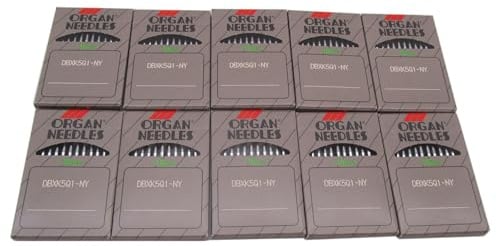 Organ Needle DBXK5Q1-NY Sticknadeln in transparenter Kunststoffbox, kompatibel mit Janome-Marken MB-4, MB-4S, MB-7, Melco Marke EP4, Elna Marke 9900 (75/11), 100 Stück