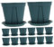 KONTONTY 14 Ensemble Pots De Fleurs De Pépinière Plantes D'intérieur Plant Pots à L'intérieur Green