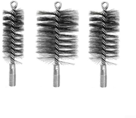 3 Pcs Stove Pipe Brush Set With Carbon Steel Wire For Chimney And Boiler Cleaning To Remove Dirt, Soot, And Debris Effectively
