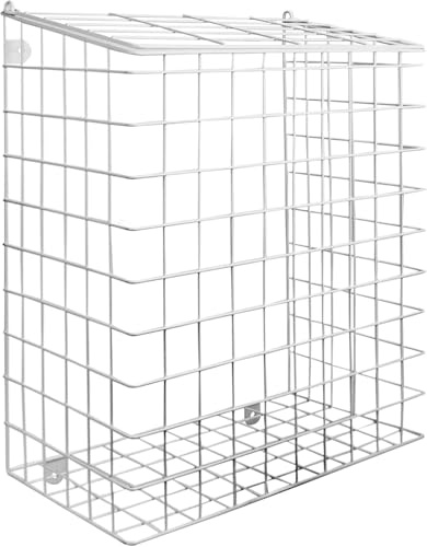 Letterbox Cage, Indoor Mail Catcher, Door Letter Box Guard Internal Postbox | Includes Fixings for Large Iron Post Holder - White Letter Box Catcher, Pet-Safe Door Guard, Protect Letters from Dogs, Cats
