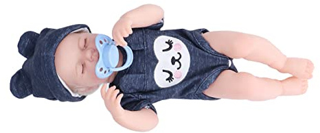 RIZGHWOY Emulational Neugeborene Babypuppe, Weiches Silikon, Schlafende Babypuppe, Ideales für, 30,5 cm, Waschbare Puppe Zum Geburtstag, Neujahr