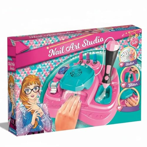 Crazy Chic Superstar Nail Art Kit – Complete DIY Manicure & Pedicure Set with Polishes, Rhinestones, Stickers, Dotting Tools & Brushes – Full Nail Decoration Kit for Home or Salon