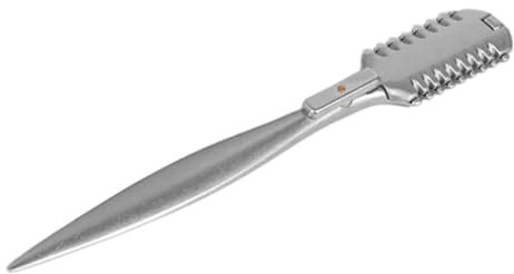 BCOATH Doppelseitiger Haarschnittkamm mit Vielseitiger Funktion aus Aluminiumlegierung zum Ausdünnen und Trimmen von Haaren für Privaten und Professionellen Gebrauch