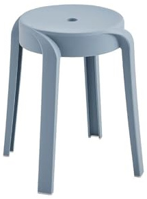 Home Deluxe Hocker NIVO – Stapelbar, Hellblau (2er Set) | Platzsparende Sitzhocker für Küche, Wohnzimmer & Garten