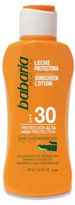 Babaria - Sonnenmilch Aloe Vera SPF 30 Reisegröße | Sonnenschutz Lotion | Travel Size | Feuchtigkeitsmilch