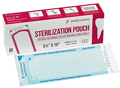 Self Seal Sterilization Pouch 3.5 x 10, 200 per Box