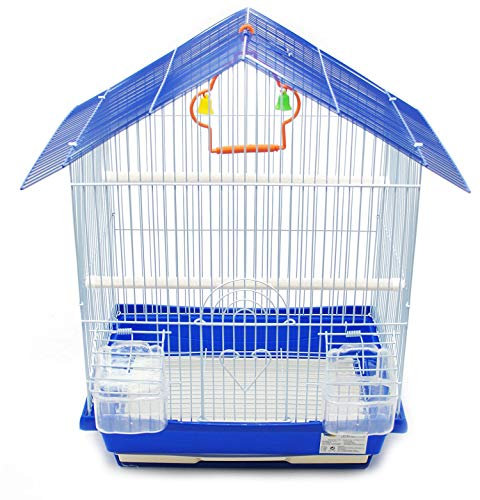 BPS Jaula Pájaros Metal con Comedero Bebedero Columpio Saltador Cubeta Color envia al Azar 46 x 26 x 33 cm BPS-1161