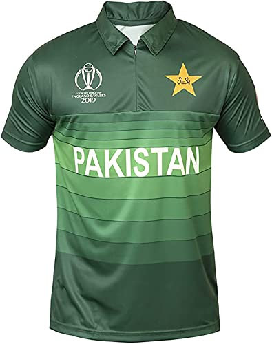 AJ Sports Cricket-Trikot 2019, offizielles Lizenzprodukt, grün, Large