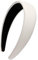 LONEEDY 4,3 cm Leder Hartes Stirnband Breites Stirnband Gepolstertes Stirnband Haarband für Frauen (Weiß)