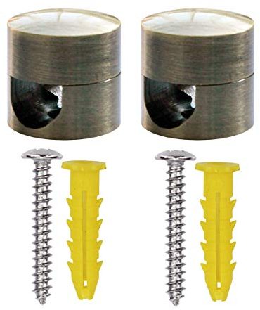 ZOHAR 2 Stück Aluminium Zweiteilige Wand- und Deckenpins für Textilkabel Deckenbefestigung Kabelbefestigung Affenschaukel Kabelhänger Retro Aufputz-Kabelhalter für Lampe DIY mit Schrauben & Dübeln