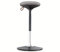 vabo Steh-Hocker mit mehrdimensionalem Bewegungsgelenk, Sitzhocker höhenverstellbar, ergonomischer Büro-Stuhl mit Sitzbezug aus Wolle in grau