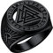 FaithHeart schwarz Fingerring für herren Männer Viking Valknut Ring Vintag Fingerring mit Rune Viking Fingerring Schmuck für Freunden Ehemann