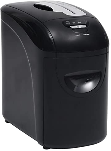 vidaXL Aktenvernichter 10 Blatt Partikelschnitt Büro Papierschredder Papier Schredder Reißwolf Shredder für Büroklammern Heftklammern Kreditkarten Schwarz