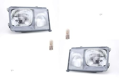 Johns, Scheinwerfer Halogen Front passend für Mercedes W124 84-89 Leuchtmittel Satz L R