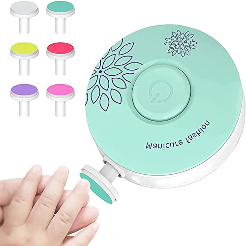 Lima Electrica Uñas Bebe Con 6 Puntas Intercambiables Poco Ruido,Lima de Uñas Bebé Cortaúñas Silencioso Cortador,Juego de Uñas El Cuidado del Recién Nacido(Verde)