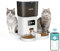 6L Comederos Automáticos para Gatos y Perros con Dos Tazones, PWEZON Inteligente WiFi Dispensador de Alimentación Automático para Dos Mascotas, Temporizador, Control de Porciones, Grabadora de Voz