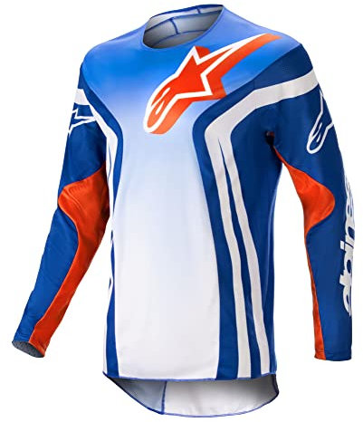 Alpinestars Racer Semi Motocross Jersey (Blue/Orange,L)