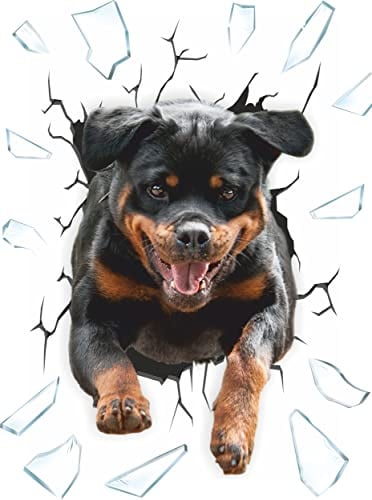 carstyling XXL Aufkleber Einschussloch Motiv 'Rottweiler'