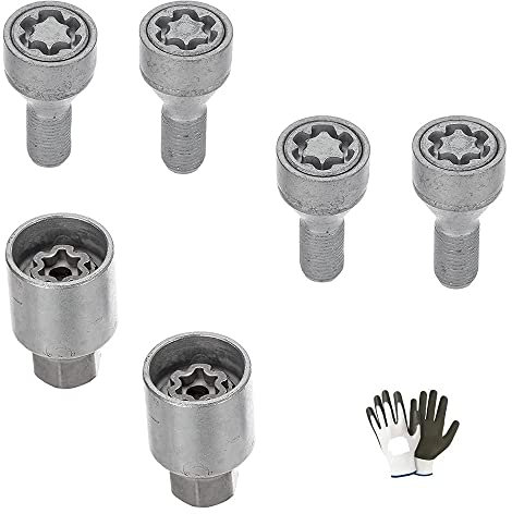 Compatible con Opel Astra, Astra Station dal 12/2009 in POI DS3/E Tornillos ANTIRROBO ANTIRROBO para Coches Kit DE PASADORES para Llantas ALEACIÓN