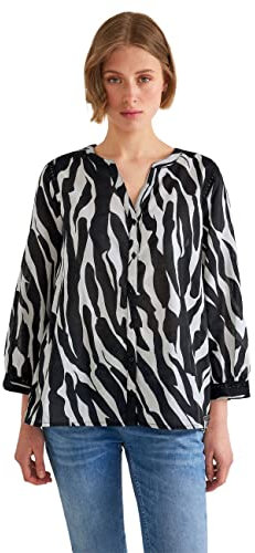 Street One Damen A343968 Sommerbluse, Schwarz, 38