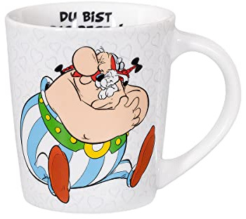 tea4chill Könitz Kaffeetasse Obelix Du bist das Beste. Teetasse 380ml, Porzellan. Design modern, bunt, lustig