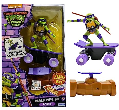 Teenage Mutant Ninja Turtles | Mutant Mayhem Donatello Fernstgesteuertes Half Pipe-Fahrzeug, Filmedition, Ninja Turtles Spielzeug und Geschenke ab 5 Jahre